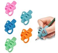 ZEXOWIJ 5 Pezzi Adattatore Matita per Bambini, Aiuto per Scrivere con Matita per Bambini, Grip per Matite in Silicone, Strumento di Correzione della Postura di Scrittura per Matite