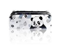 ZEXOWIJ Panda Pencil Case, Astuccio Trasparente, Astuccio trasparente portamatite per studenti, Astuccio per cancelleria in materiale impermeabile in pvc di alta qualità e durevole, 18,5x5 cm