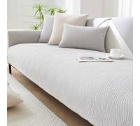 Zeyeo Copridivano Estivo Rinfrescante In Seta Ghiacciata, 3 Cuscini, Antiscivolo, Traspirante, Per 1-4 Posti(Lightgray,110 * 240CM)