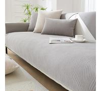 Zeyeo Copridivano Estivo Rinfrescante In Seta Ghiacciata, 3 Cuscini, Antiscivolo, Traspirante, Per 1-4 Posti(Grey,90 * 210CM)