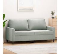 ZEYUAN Divano a 2 posti, grigio chiaro, 140 cm, velluto, copri divani da giardino, fodera protettiva per divano, copridivano da esterno
