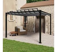 ZEYUAN Pergolato a Lamelle 3x3 m Antracite in Tessuto e Alluminio,Casa e Giardino,Prato e giardino,Vita all'aperto,Strutture da esterno,Baldacchini e gazebo(SPU:313926)