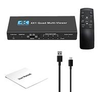 ZEZEFUFU Digital HDMI Multi-Viewer Quad 4x1 Interruttore Senza Soluzione di Continuità 1080p Switcher MultiViewer Senza Soluzione di Continuità Quad Schermo Visualizzatore in Tempo Reale Splitter con