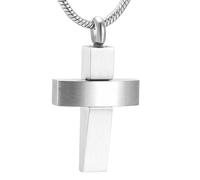 ZEZILE 316L Croce In Acciaio Inox Cremazione Collana Ricordo Per Gli Uomini Memorial Urna Gioielli Pendente Tenere Ceneri