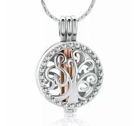 ZEZILE Acciaio Inox Cremazione Urna Collane Per Ceneri L'Albero Nella Circolare della Vita Keepsake Ciondolo Funerale