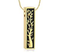 ZEZILE Albero della Vita Cremazione Gioielli Cubo Urna Collana per Ceneri per Donne Uomini Memorial Umano Pet Ceneri Titolare Pendente Ricordo