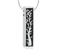 ZEZILE Albero della Vita Cremazione Gioielli Cubo Urna Collana per Ceneri per Donne Uomini Memorial Umano Pet Ceneri Titolare Pendente Ricordo