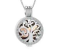 ZEZILE Albero della Vita Cremazione Gioielli Cuore Urna Collana per Ceneri per Donne Uomini Memorial Ceneri Keepsake Urna Gioielli