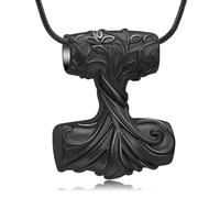 ZEZILE Albero della Vita Cremazione Gioielli Martello Urna Collane per Ceneri In Acciaio Inox Keepsake Memorial Cenere Pendente per Donne Uomini