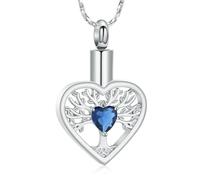 ZEZILE Albero della Vita Cuore Urna Collana per Ceneri Cremazione Gioielli Urna Medaglione Ricordo Cenere Umane Titolare Ciondolo Commemorativo per Le Donne