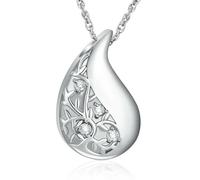 ZEZILE Albero della Vita Lacrima Urna Collana Cremazione Gioielli per Ceneri Ciondolo Commemorativo Funerale Ricordo Regalo per la Perdita dei Propri Cari
