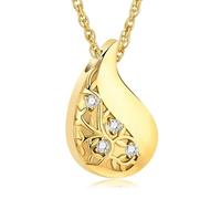 ZEZILE Albero della Vita Lacrima Urna Collana Cremazione Gioielli per Ceneri Ciondolo Commemorativo Funerale Ricordo Regalo per la Perdita dei Propri Cari