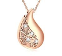 ZEZILE Albero della Vita Lacrima Urna Collana Cremazione Gioielli per Ceneri Ciondolo Commemorativo Funerale Ricordo Regalo per la Perdita dei Propri Cari