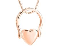 ZEZILE Anelli di cremazione per ceneri - Amore Cuore Urna Memorial Finger Ring Collana Pendente In Acciaio Inox Keepsake Gioielli Regalo per Le Donne