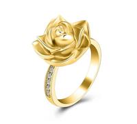 ZEZILE Anello dell'urna di cremazione in acciaio inossidabile Dimensioni opzionale Portaceneri apribile Forma di fiore di rosa per regalo