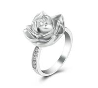 ZEZILE Anello dell'urna di cremazione in acciaio inossidabile Dimensioni opzionale Portaceneri apribile Forma di fiore di rosa per regalo