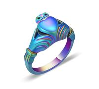 ZEZILE Anello di cremazione Cuore Urna Anello per ceneri In acciaio inox Holder Keepsake Ring Memorial Urn Finger Ring per donne