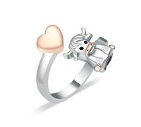 ZEZILE Anello di cremazione del cuore per le ceneri Memorial Human Pet Ashes Holder Urne Anello a mano Gioielli commemorativi funebri per donne e uomini