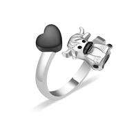 ZEZILE Anello di cremazione del cuore per le ceneri Memorial Human Pet Ashes Holder Urne Anello a mano Gioielli commemorativi funebri per donne e uomini