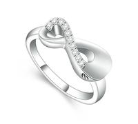 ZEZILE Anello di cremazione per il supporto delle ceneri Keepsake Jewelry Anello da dito commemorativo in acciaio inossidabile per le donne