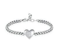 ZEZILE Bracciale Urna Cuore per Ceneri Paw Print Cremazione Gioielli In Acciaio Inox Keepsake Memorial Cat Dog Ashes Bracciale per Donna Uomo