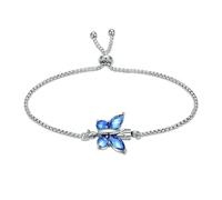 ZEZILE Bracciale urna di cremazione farfalla di cristallo per ceneri per le donne in acciaio inox Keepsake braccialetto regolabile braccialetto gioielli