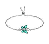 ZEZILE Bracciale urna di cremazione farfalla di cristallo per ceneri per le donne in acciaio inox Keepsake braccialetto regolabile braccialetto gioielli