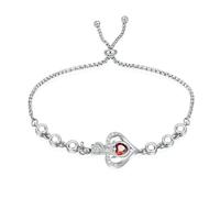 ZEZILE Bracciale urna di fiori di rosa per ceneri Cuore Cristallo cremazione gioielli per le donne uomini Keepsake Bracciale Memorial ceneri umane gioielli