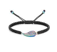 ZEZILE Bracciale urna per ceneri ali d'angelo cremazione gioielli in acciaio inox ceneri ciondolo ricordo memoriale per bracciale per donne uomini