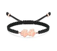 ZEZILE Bracciale urna per ceneri doppia zampa stampa cremazione gioielli in acciaio inox memorial gatto cane ceneri bracciale ricordo per donne uomini