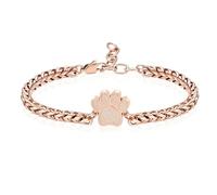 ZEZILE Bracciale urna per ceneri Paw Print Cremazione Gioielli In acciaio inossidabile Memorial Pet Dog Cat Ashes Keepsake Bracciale per donne
