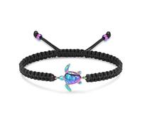 ZEZILE Bracciale urna tartaruga per ceneri Bracciale cremazione per donne uomini Memorial ceneri umane corda intrecciata regolabile gioielli ricordo