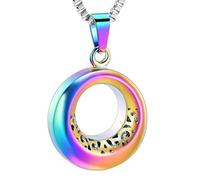 ZEZILE Cerchio della Vita Urna Collana per Cenere Titolare In Acciaio Inox Ceneri Keepsake Memorial Urna Gioielli