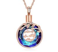 ZEZILE Cerchio della Vita Urna Collana per Ceneri Sempre Nel Mio Cuore Cremazione Gioielli Ricordo Cari Ciondolo Commemorativo per Donne Uomini