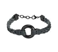 ZEZILE Cerchio della Vita Urna Cremazione Bracciale per Ceneri Memorial Gioielli Nero Wrist Band Bangle Keepsake