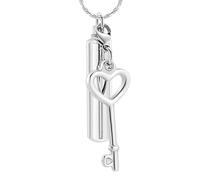 ZEZILE Cilindro Cremazione Gioielli per Ceneri 316L In Acciaio Inox Urna Pendente Collana Commemorativa con Piccoli Accessori Keepsake