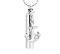 ZEZILE Cilindro Cremazione Gioielli per Ceneri 316L In Acciaio Inox Urna Pendente Collana Commemorativa con Piccoli Accessori Keepsake