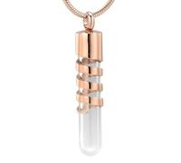 ZEZILE Cilindro di vetro Tubo Memorial Ciondolo Collana Cenere Titolare Keepsake Cremazione Gioielli Urne Per Ceneri 4 Colori