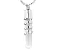 ZEZILE Cilindro di vetro Tubo Memorial Ciondolo Collana Cenere Titolare Keepsake Cremazione Gioielli Urne Per Ceneri 4 Colori