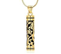 ZEZILE Cilindro Urna Collana per Ceneri Cremazione Gioielli In Acciaio Inox Keepsake Memorial Ceneri Pendente per Donne Uomini