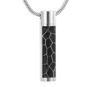 ZEZILE Ciondolo per urna in cremazione in cristalli blu per donne e uomini per memoria, collana commemorativa per contenere le ceneri