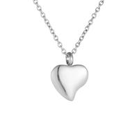 ZEZILE Ciondolo urna commemorativa del cuore - Gioielli di cremazione in acciaio inossidabile per ceneri umane