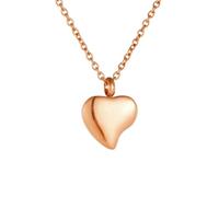 ZEZILE Ciondolo urna commemorativa del cuore - Gioielli di cremazione in acciaio inossidabile per ceneri umane