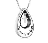 ZEZILE Collana con urna a croce per donne uomini per sempre nel mio cuore Gioielli commemorativi per il portacenere