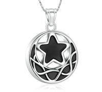 ZEZILE Collana di cremazione per ceneri Moon Star Charm urna di cremazione ciondolo ceneri collana commemorativa per donna