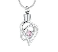 ZEZILE Collana di cristallo urna per ceneri cuore cremazione gioielli memoriale animale domestico umano ceneri ciondolo collana ricordo per le donne degli uomini