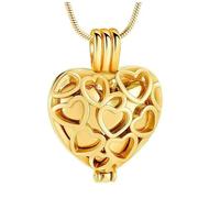 ZEZILE Collana di gioielli di cremazione per ceneri urna commemorativa cavo amore cuore ciondolo con piccolo vaso di cuore personalizzabile ricordo