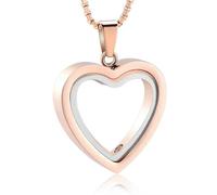 ZEZILE Collana di vetro dell'urna del cuore per le ceneri delle donne che amano i gioielli della cremazione del cuore per le ceneri dei monili commemorativi
