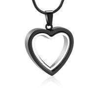 ZEZILE Collana di vetro dell'urna del cuore per le ceneri delle donne che amano i gioielli della cremazione del cuore per le ceneri dei monili commemorativi