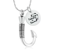 ZEZILE Collana Urna Amo per Ceneri Pesca Memorial Ciondolo Cremazione Gioielli Persone Care Portacenere Regalo Ricordo per Uomo Donna